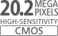 CMOS senzor s 20,2 megapiksela